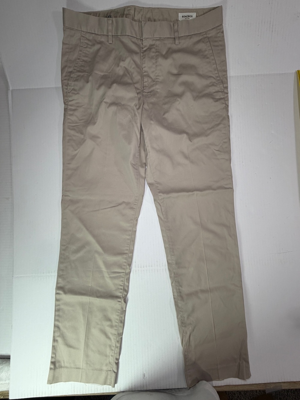 Bonobos Khaki Slim Straight Chinos - Light Tan
